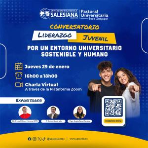 Afiche del Conversatorio: Liderazgo juvenil